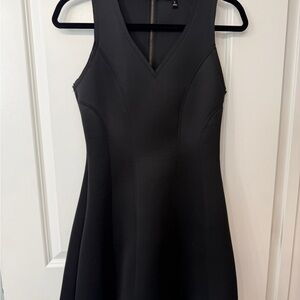 Monteau Black Scuba V-Neck Mini Dress